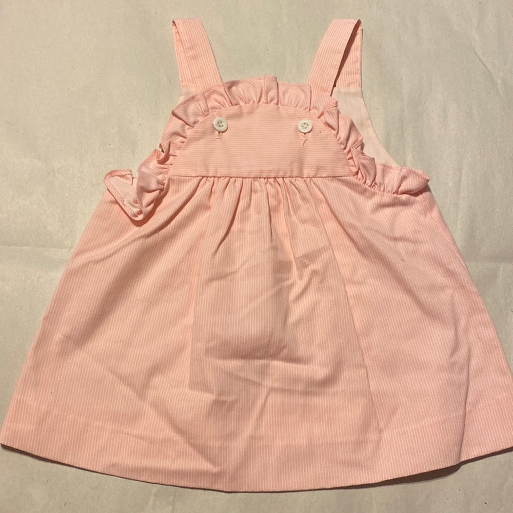 Light pink striped baby dress